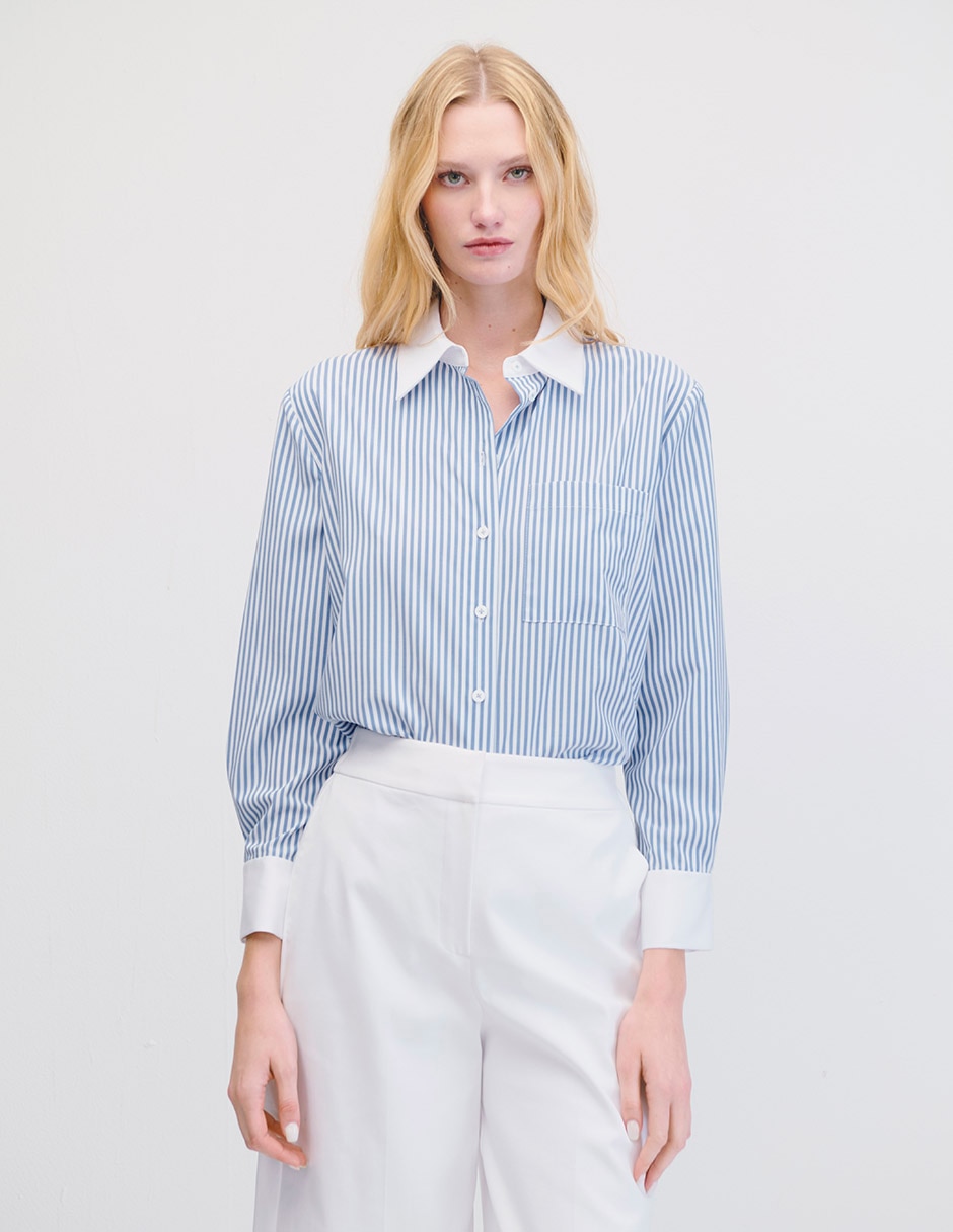 Blusa camisera manga larga Julio para mujer