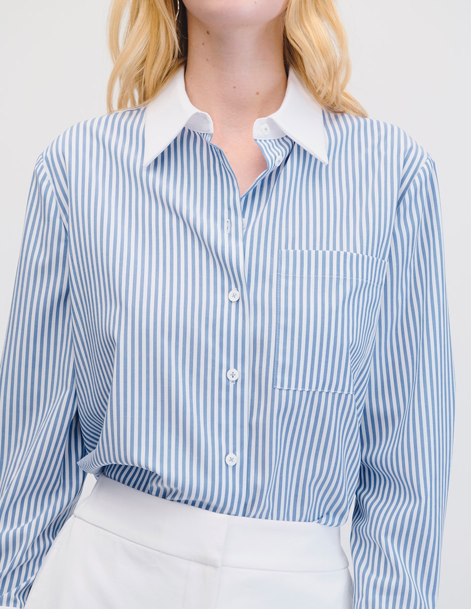 Blusa camisera manga larga Julio para mujer
