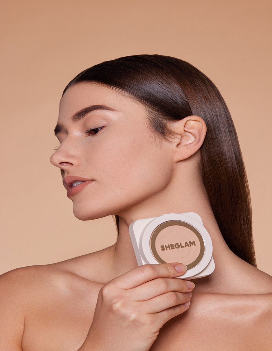 Base de maquillaje en polvo compacto mate 3