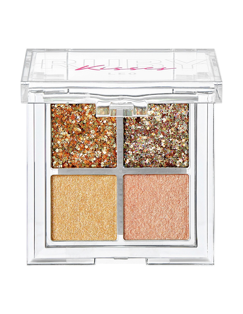 Paleta de sombras Kiss Glitter Gem 4 tonos