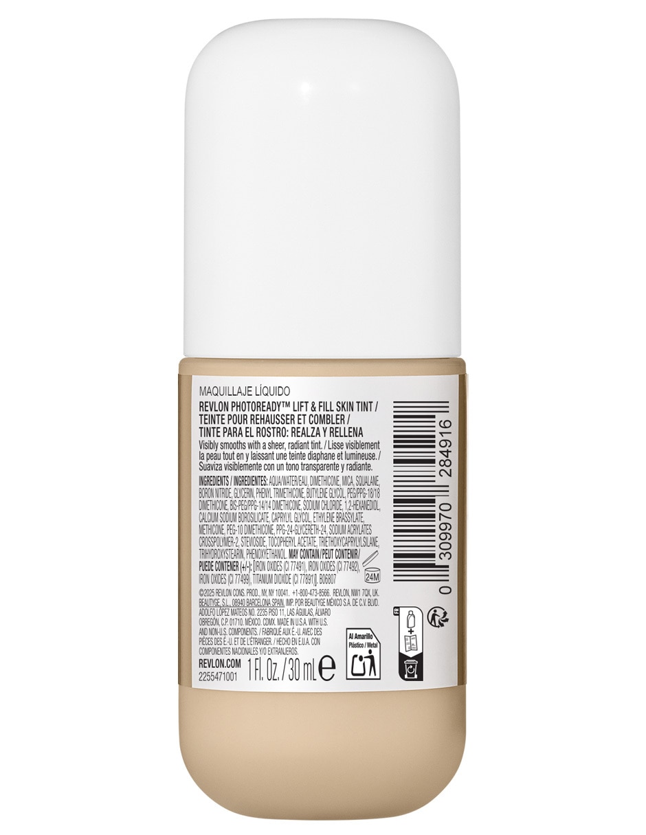 Base de maquillaje líquido Revlon Lift & Fill Skin Tint luminoso
