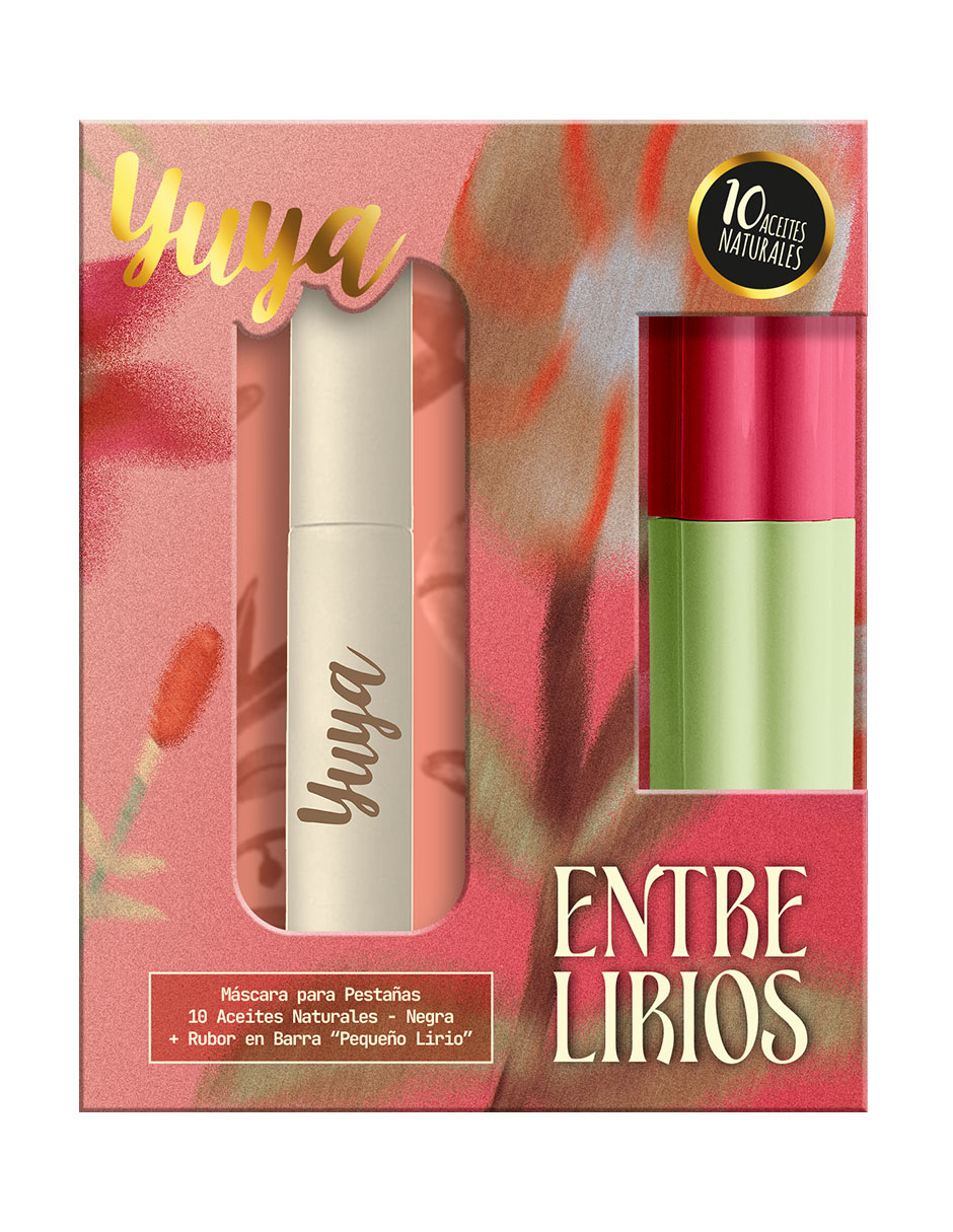 Set de maquillaje Entre lirios Máscara 10 Aceites Esenciales Negra+ Blush pequeño Lirio Set de maquillaje Entre lirios Máscara 10 Aceites Esenciales Negra+ Blush pequeño Lirio
